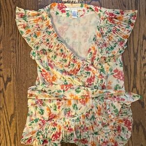Diane von Furstenberg Floral Blouse